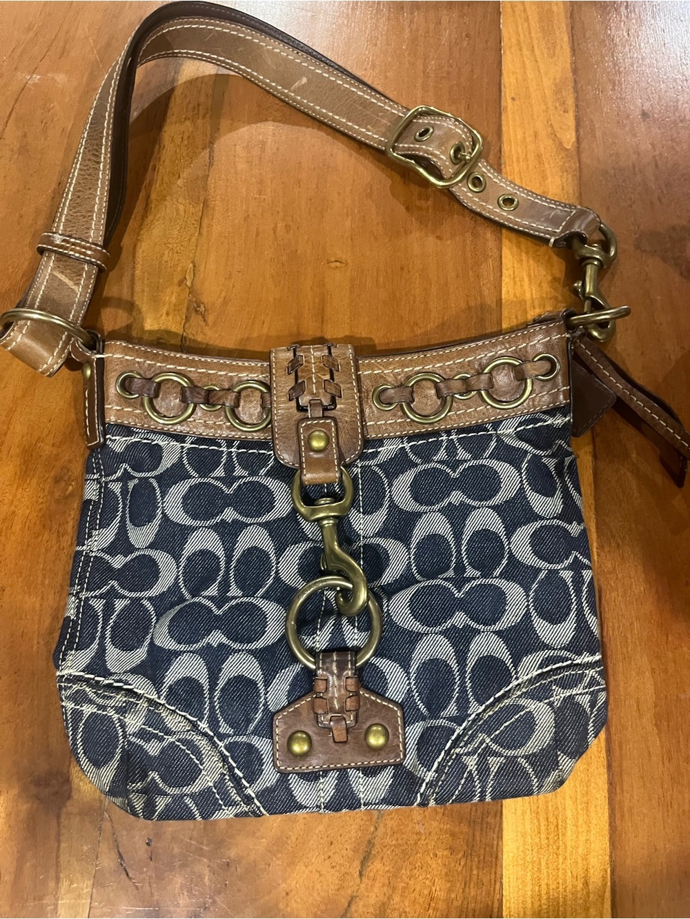 Vintage y2k denim COACH shoulder bag